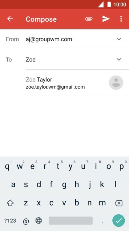Press the required contact.
