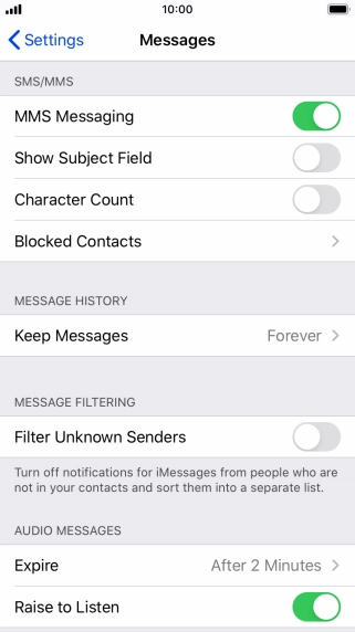 Press the Home key to return to the home screen.