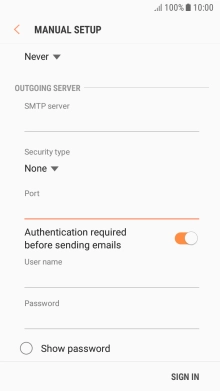 Press the field below 