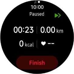 Press Finish to end an activity. Press Finish to end an activity.