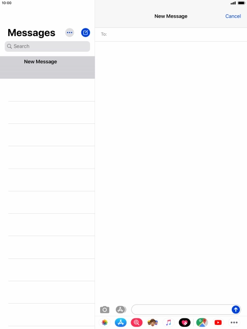 Press To: and key in the first letters of the recipient's name.