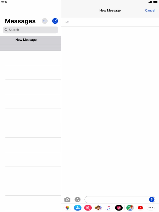 Press To: and key in the first letters of the recipient's name.