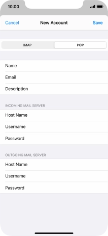 Press Save. Your email account has now been set up. To select more settings for incoming and outgoing server, proceed with the following steps.