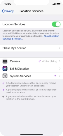 Press the required app.