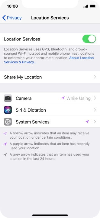 Press the required app.