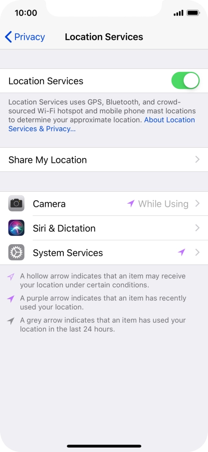 Press the required app.