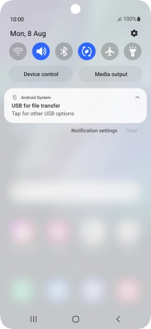 Press Tap for other USB options..