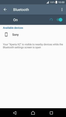Press the required Bluetooth device and follow the instructions on the screen to pair the device with your phone.