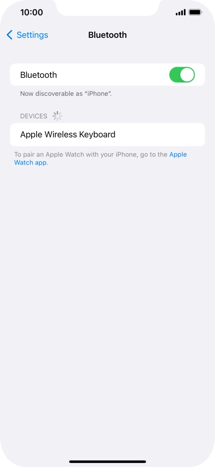 Press the required Bluetooth device and follow the instructions on the screen to pair the device with your phone.