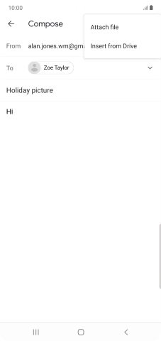 Press Attach file and go to the required folder.