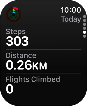 Slide your finger downwards to return to the overview with the coloured rings.