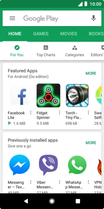 Slide your finger right starting from the left side of the screen.