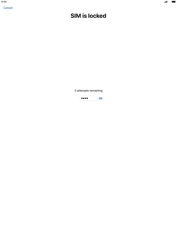 If your SIM is locked, key in your PIN and press OK.