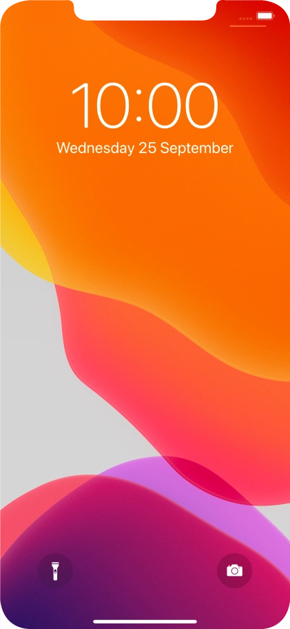 Slide your finger upwards starting from the bottom of the screen.