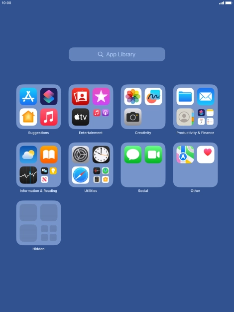 The app is now placed in the Hidden folder in the App Library.