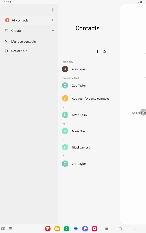 Press Manage contacts.