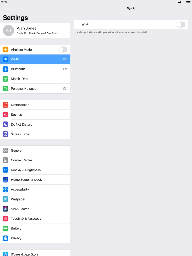 Press the indicator next to 