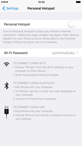 Press the indicator next to 