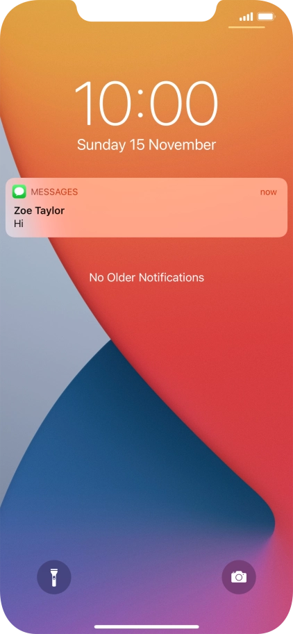 Press the required notification and follow the instructions on the screen to use the selected function.