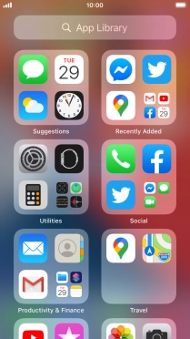 Press the required app.