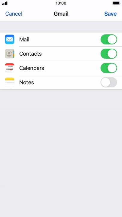 If this screen is displayed, you email account has been recognised and set up automatically. Follow the instructions on the screen to key in more information and finish setting up your phone.