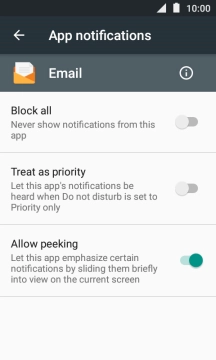 Press Block all to turn the function on or off.