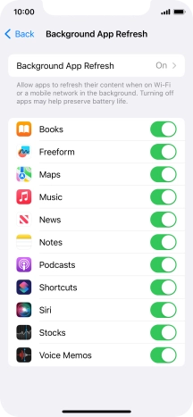 Press Background App Refresh.