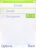 Select the required email account. Select the required email account.