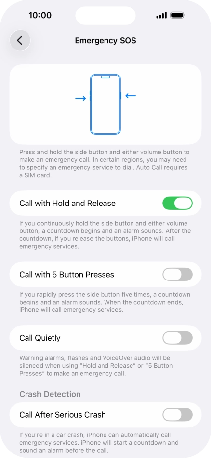 Press the indicator next to 