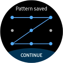 Slide your finger across the screen to connect at least four points and press CONTINUE.