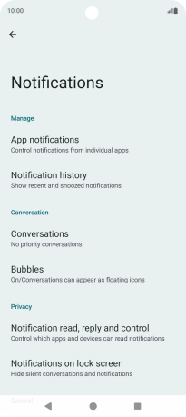 Press App notifications.