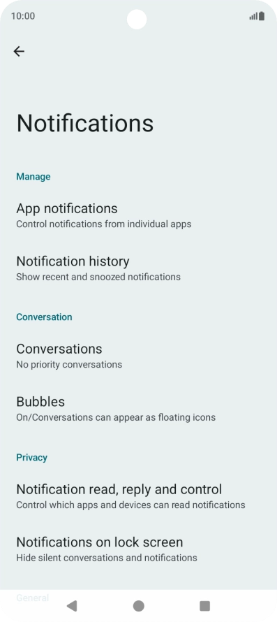 Press App notifications.