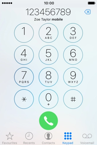 Key in the required number and press the call icon.