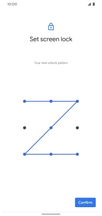 Repeat the selected phone lock code and press Confirm.