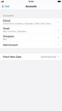 Press the required account.