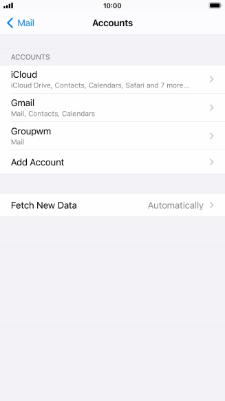 Press the required account.