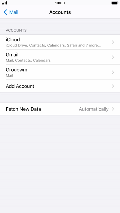 Press the required account.