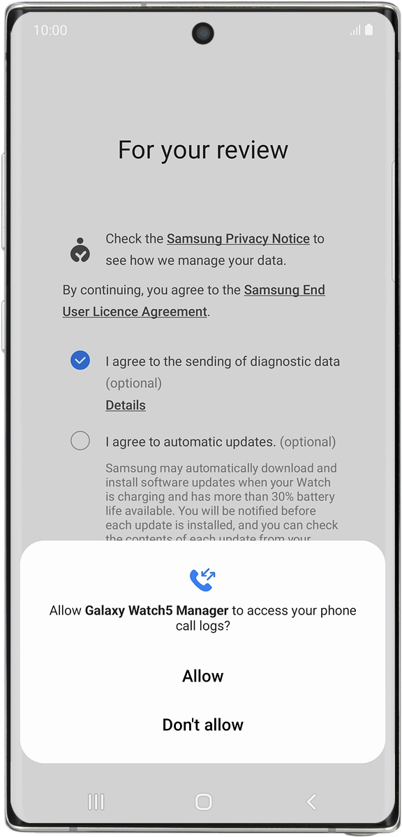 On your phone: Press Allow.