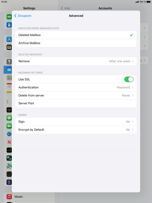 Press the indicator next to 