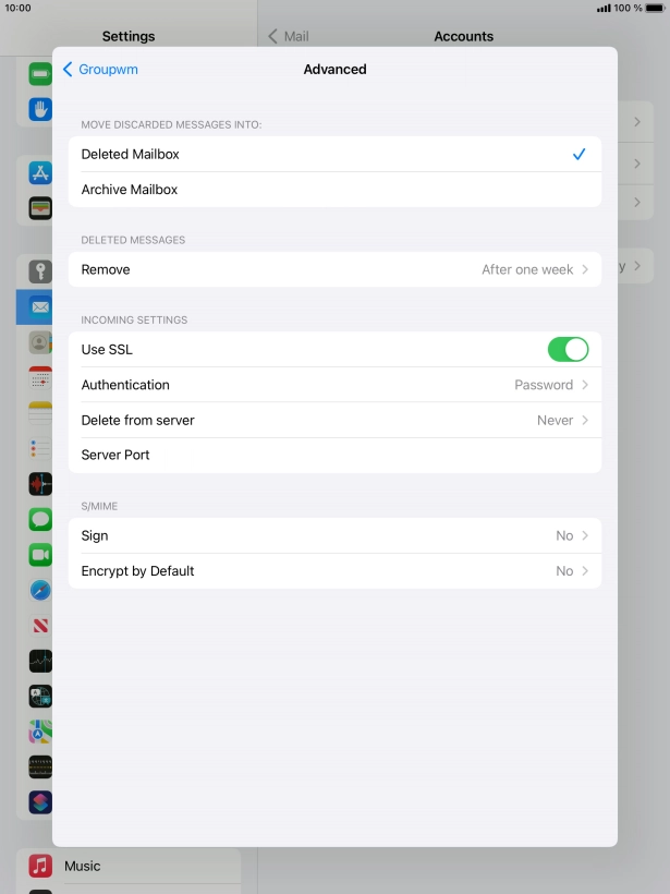 Press the indicator next to 
