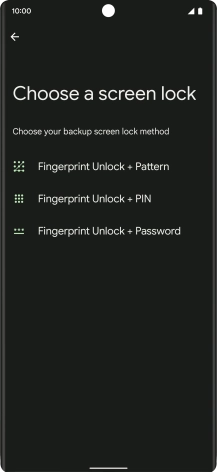 Press the required phone lock code.