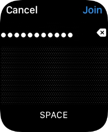 Key in the password for the Wi-Fi network and press Join.