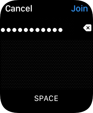 Key in the password for the Wi-Fi network and press Join.