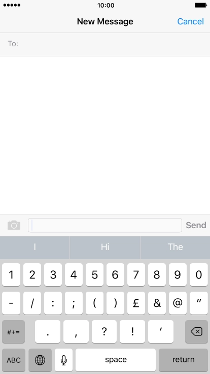 Press the required numbers and symbols.