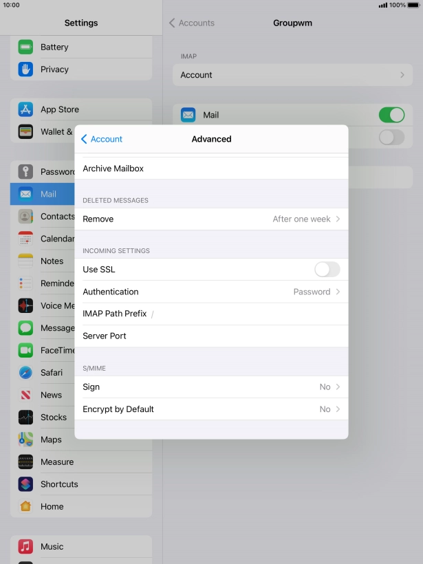 Press Authentication.