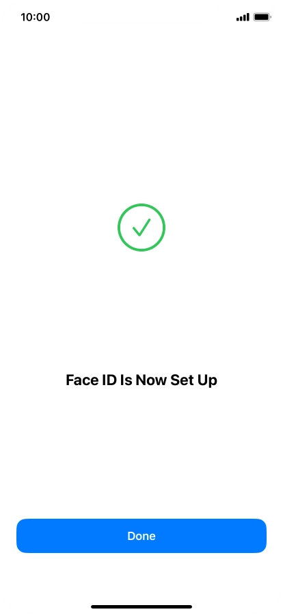 Press Done. If you haven't previously selected a phone lock code, key in a code of your own choice twice.