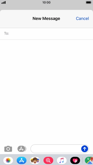 Press To: and key in the first letters of the recipient's name.