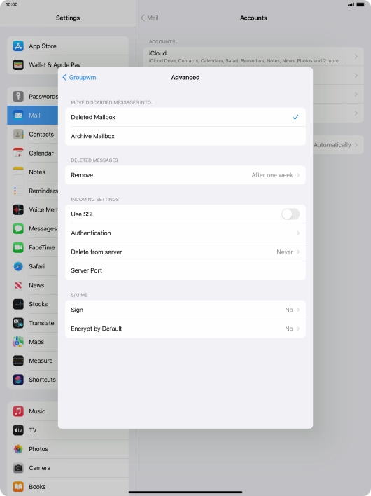 Press Authentication.