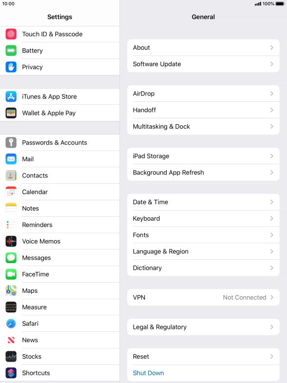 Press Touch ID & Passcode.
