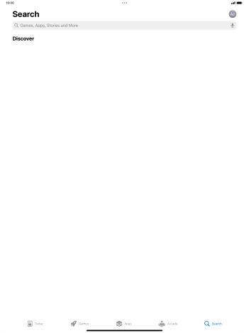 Press the search field.